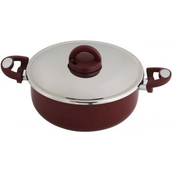 قدور للطبـخ من المنيوم ، احمر مقاس 24 سم 